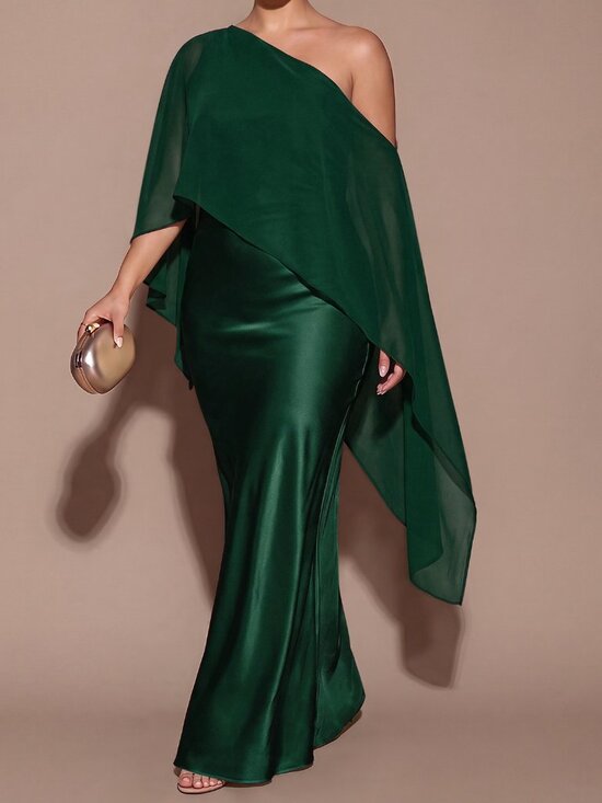 Dresses & Skirts - Dark Green Preppy Women's Fitted Maxi Dress